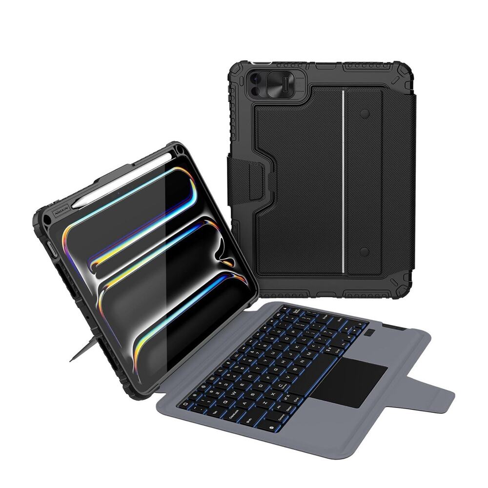 Nillkin iPad Pro 11 2024 Keyboard Case Magic Trackpad Backlit Rugged Black